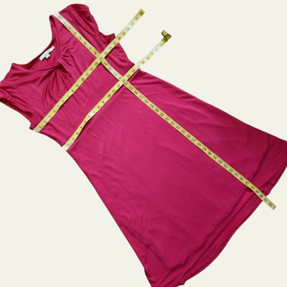 BODEN Red Silk Jersey Twist-front Midi Dress - Size 8L - Picture 8 of 10